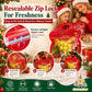 💖LAST DAY SALE 50% OFF!!🎁Easy Fill, Easy Seal🎄 Festive Self-Seal Treat Bags – Santa & Snowman Print | Resealable, Food-Safe & Perfect for Cookies, Chocolates & Little Gifts 🎅⛄