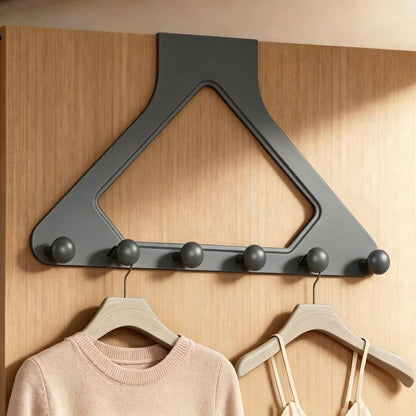 🏆Surprise Price: Only £9.99!!!🌈Cream Over the Door Hook Organizer Rack Heightened and Reinforced Punch Free Heavy Duty Coat Hat and Bag Hanging Rack for Bedroo🚪