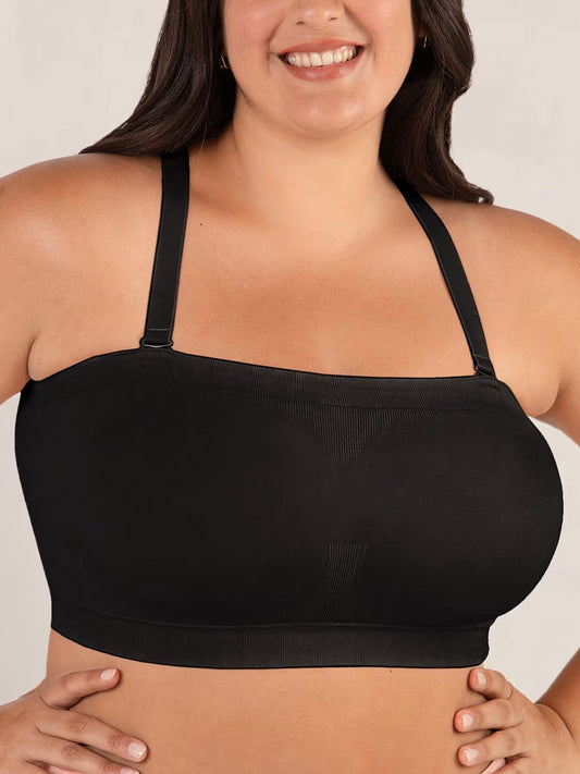 ⛱️Last Day Special Price £10.99!!🤩🔥Convertible Strapless Bandeau Bra with Wireless Comfort, Anti-Slip Grip & Removable Straps