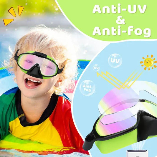 👓SUMMER GIFT – ONLY £8.99!!🏆#1 Bestselling🏊‍♀️HD children's large frame waterproof and anti-fog swimming goggles
