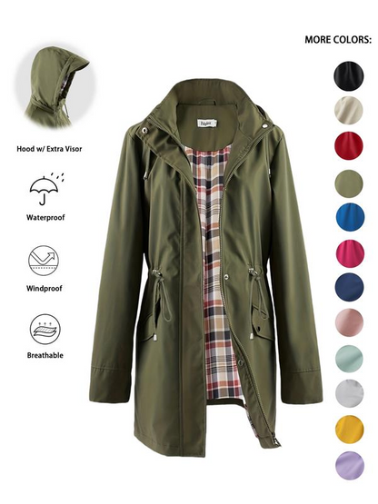 🔥This Week's Special Price:£22.99!!🧥💦Womens Chic. Lightweight. Waterproof Jacket🍃-Unleash Style and Durability in Any Storm!