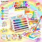 🎉Early Christmas Pre Sale￡8.99!!☃️🎁Magic Glitter Outline Markers✨Double-Ended Dual-Color Art Pens
