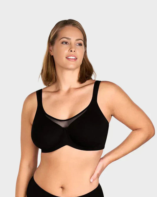 🌸🌸Last Day Special Price £7.99💐Women's Elegant Sheer Full Coverage Plus Size Bra