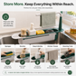 ⏳Last Day Special Price:£11.99!!!💥2-in-1 Sink Organizer Rack – Expandable Sponge Holder & Kitchen Towel Drying Bar