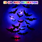 🏆Surprise Price: Only £8.99!!!🦇Halloween 3D Bat LED Wall Light Decor