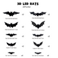🏆Surprise Price: Only £8.99!!!🦇Halloween 3D Bat LED Wall Light Decor