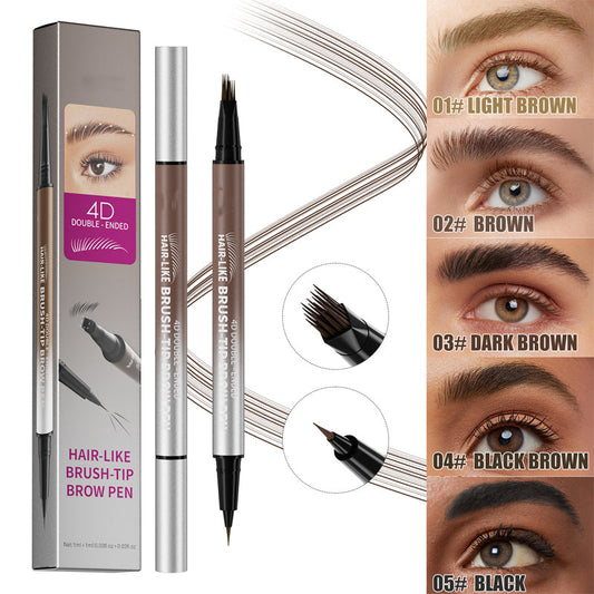 🥳Last Day Buy 1 Get 1 Free Special Price:£9.99!!💞2-in-1 Waterproof Liquid Brow Pen