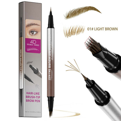 🥳Last Day Buy 1 Get 1 Free Special Price:£9.99!!💞2-in-1 Waterproof Liquid Brow Pen