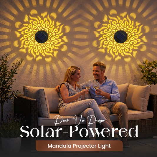 🏵️Limited-time Special Price:£ 7.99!!!⏰Solar-Powered Mandala Projector Light