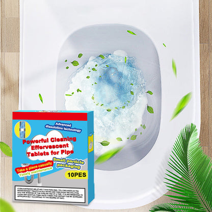 🥳Last Day Buy 1 Get 1 Free!!💞Powerful Cleaning Effervescent Tablets for Pipe, Fast Dissolve Hair Grease Clogs, Deodorizing Antibacterial Pipe Cleaner for Sink Toilet Floor Drain
