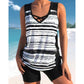🔥Last Day Special Price:£ 14.99!!!🎁Women's Printed Tankini Swimsuit – 2-Piece Tummy Control Set 🌸