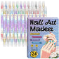 🎨Last Day Special Price:£7.99!!!💞50K+ SOLD!✨Dual-Tip Nail Art Marker Pen Set Quick‑dry, no UV lamp. Fine & brush tips. 12/24 vibrant colors. Easy DIY at home. No smudges, just art! 💅🖌️
