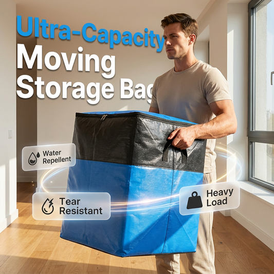 📦Last Day Special Price:£8.99!!!🧳 Collapsible Storage and Moving Bag – Heavy-duty handles & zippered closure – Folds flat, perfect for moving, travel or closet organization – reusable & easy to clean 🏠