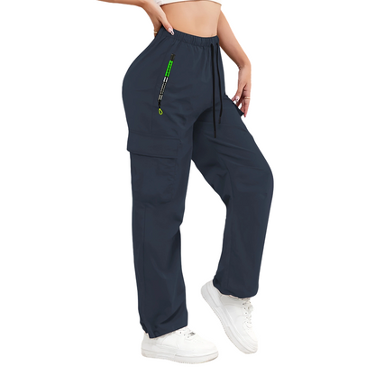 ⏳LAST DAY SALE ONLY ￡12.99!!💥 Women's Multi-Cargo Pants with Pockets – Loose Fit, Drawstring Waist, Breathable ✨👖
