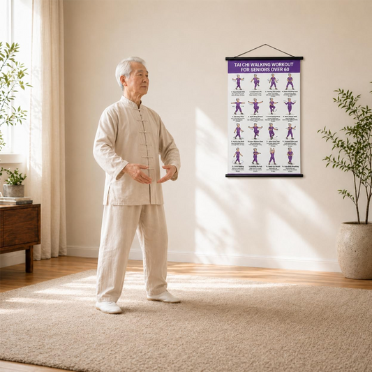 🏆Surprise Price: Only £7.99!!!🧍Almost Gone-💥⏰Tai Chi Workout Poster for Seniors