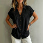 🥳SUMMER HOT SALE🥳💞50K+ SOLD!💥50% OFF! 👚Women's Elegant V-Neck Pleated Short Sleeve Shirt