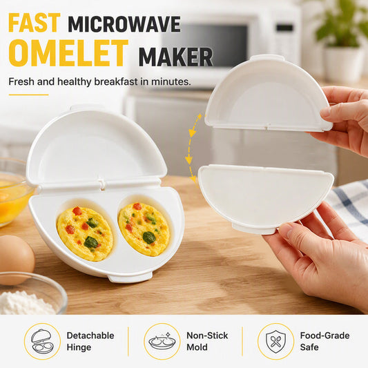 🏆Surprise Price: Only £7.99!!!🍳 2-in-1 Microwave Omelet & Egg Cooker