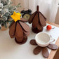 🎄Early Christmas Pre Sale￡9.99!!☃️Foldable Wooden Tree-Shaped Trivet Set for Hot Dishes & Coasters