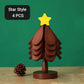 🎄Early Christmas Pre Sale￡9.99!!☃️Foldable Wooden Tree-Shaped Trivet Set for Hot Dishes & Coasters