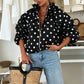 ⏳LAST DAY SALE £22.99!!🖤🤍Playful Polka Dots, Statement Sleeves | Women's Oversized Zipper Jacket