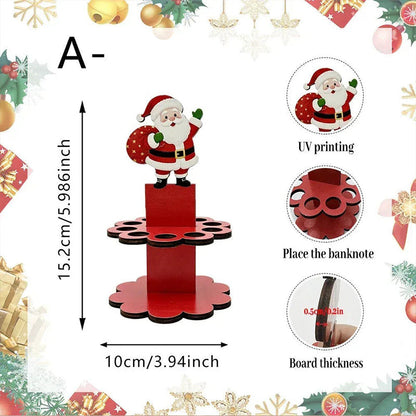 🎄Christmas Pre Sale￡6.99!!☃️Christmas Wooden Money Holder Decoration